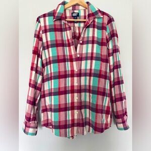 Lands' End ~ Purple & Blue Long Sleeve Flannel ~ Size S
